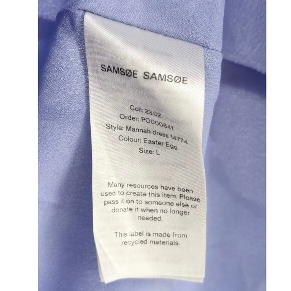 Samsoe Samsoe Lavendar Mannah Ruffle Maxi Dress Size L - Picture 8 of 8